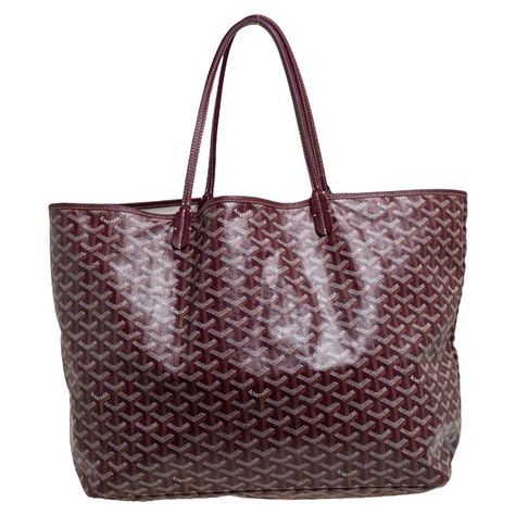 goyard tote burgundy|goyard tote knockoff.